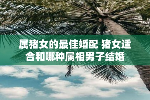 属猪女的最佳婚配 猪女适合和哪种属相男子结婚