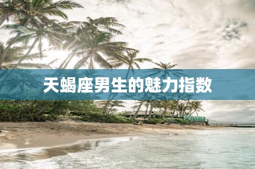 天蝎座男生的魅力指数