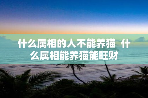 什么属相的人不能养猫 什么属相能养猫能旺财