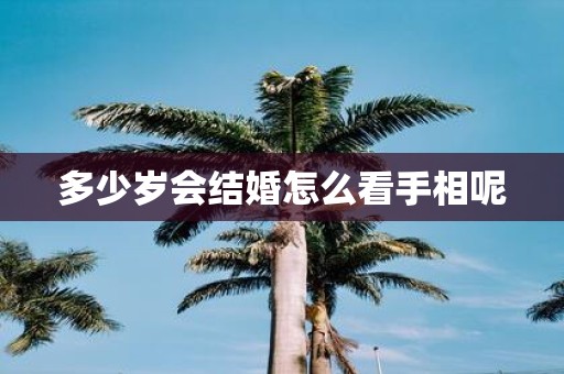 多少岁会结婚怎么看手相呢