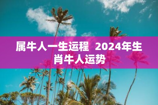 属牛人一生运程 2025年生肖牛人运势