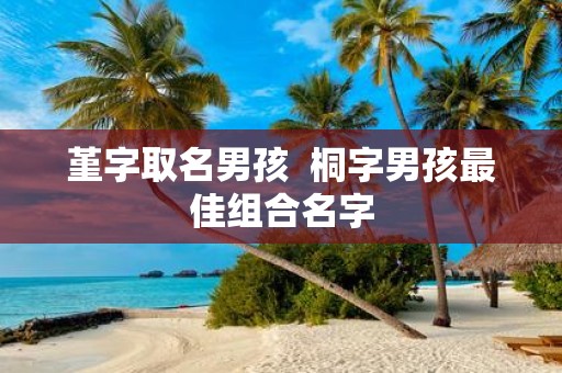堇字取名男孩 桐字男孩最佳组合名字
