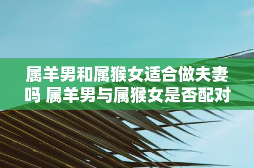 属羊男和属猴女适合做夫妻吗 属羊男与属猴女是否配对合适