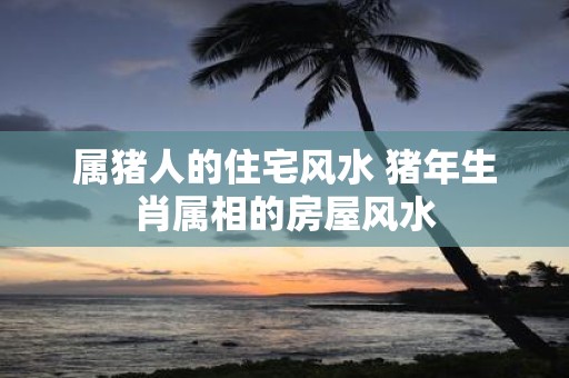属猪人的住宅风水 猪年生肖属相的房屋风水