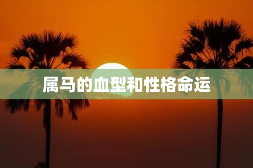 属马的血型和性格命运