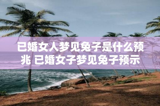 已婚女人梦见兔子是什么预兆 已婚女子梦见兔子预示什么