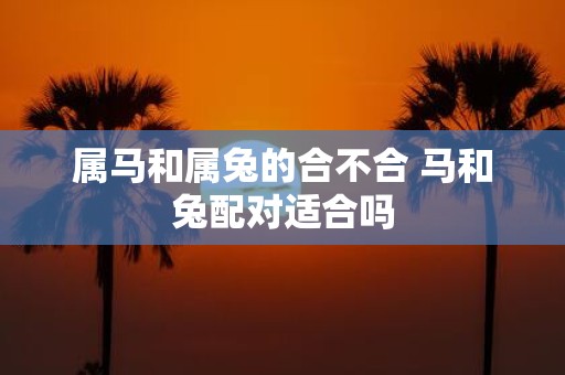 属马和属兔的合不合 马和兔配对适合吗