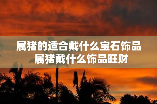 属猪的适合戴什么宝石饰品 属猪戴什么饰品旺财