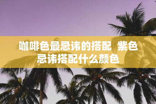 咖啡色最忌讳的搭配 紫色忌讳搭配什么颜色
