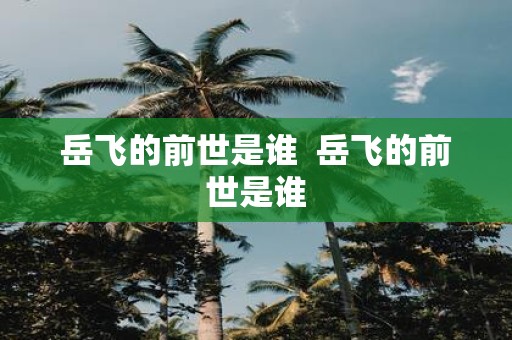 岳飞的前世是谁 岳飞的前世是谁