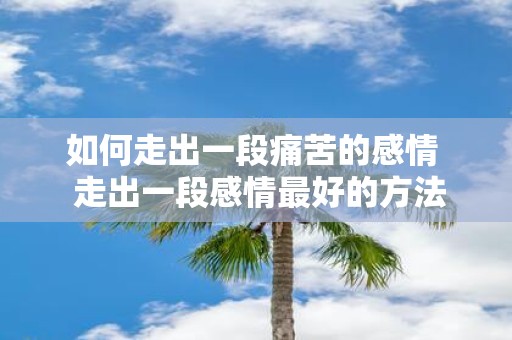 如何走出一段痛苦的感情 走出一段感情最好的方法