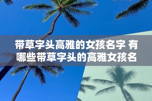 带草字头高雅的女孩名字 有哪些带草字头的高雅女孩名字