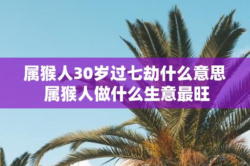 属猴人30岁过七劫什么意思 属猴人做什么生意最旺