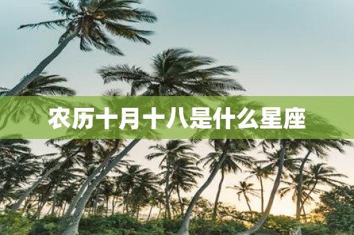 农历十月十八是什么星座