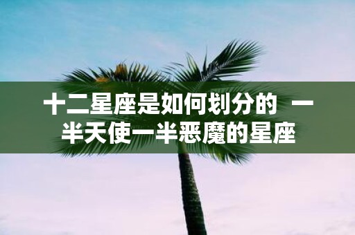 十二星座是如何划分的 一半天使一半恶魔的星座