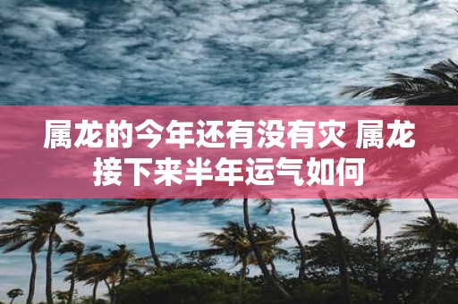 属龙的今年还有没有灾 属龙接下来半年运气如何