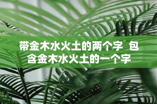 带金木水火土的两个字 包含金木水火土的一个字