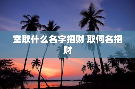 室取什么名字招财 取何名招财