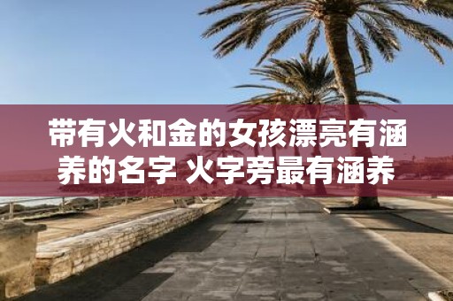带有火和金的女孩漂亮有涵养的名字 火字旁最有涵养的字