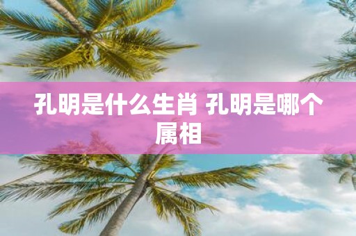 孔明是什么生肖 孔明是哪个属相