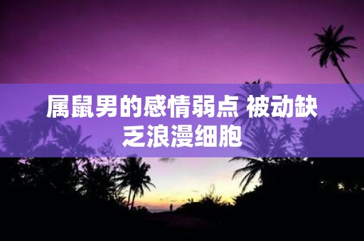 属鼠男的感情弱点 被动缺乏浪漫细胞