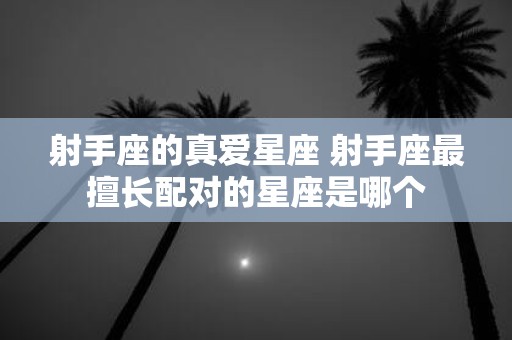 射手座的真爱星座 射手座最擅长配对的星座是哪个