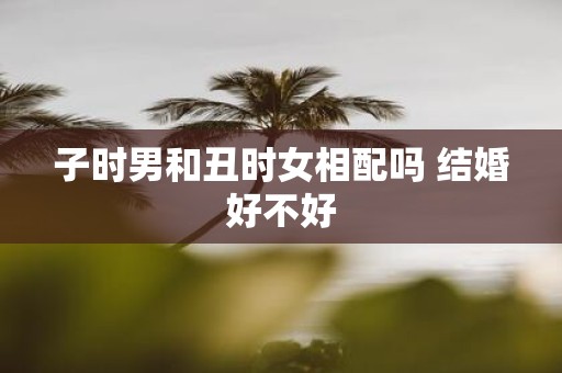 子时男和丑时女相配吗 结婚好不好