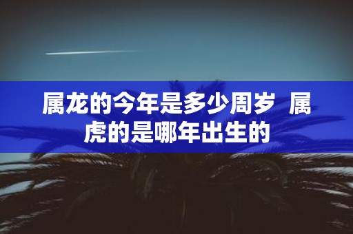 属龙的今年是多少周岁 属虎的是哪年出生的