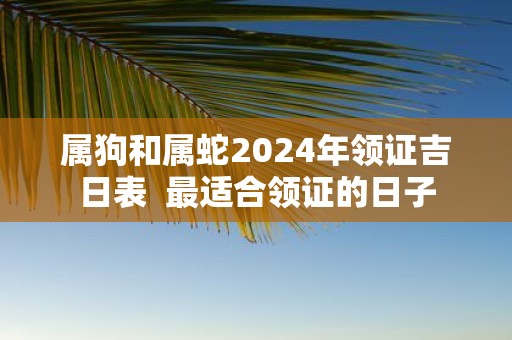 属狗和属蛇2025年领证吉日表 最适合领证的日子