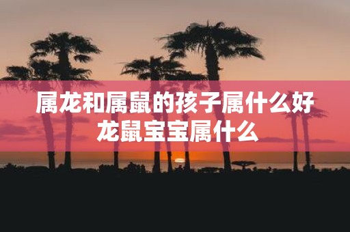 属龙和属鼠的孩子属什么好 龙鼠宝宝属什么