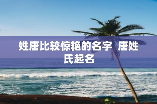 姓唐比较惊艳的名字 唐姓氏起名