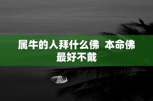 属牛的人拜什么佛 本命佛最好不戴