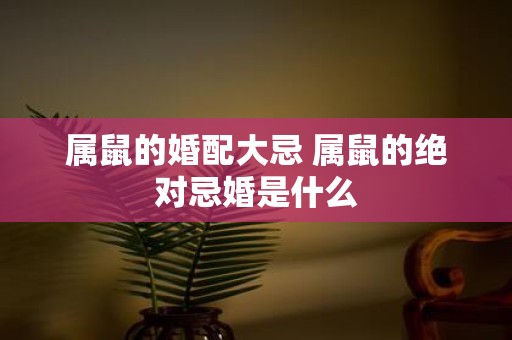 属鼠的婚配大忌 属鼠的绝对忌婚是什么