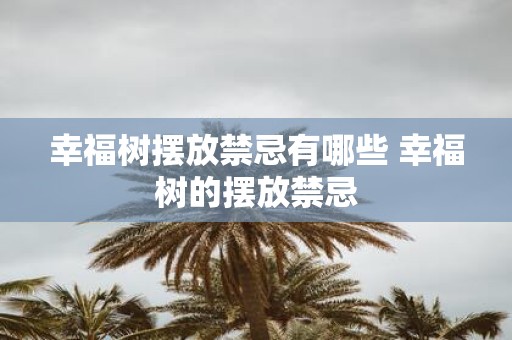 幸福树摆放禁忌有哪些 幸福树的摆放禁忌