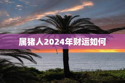 属猪人2025年财运如何