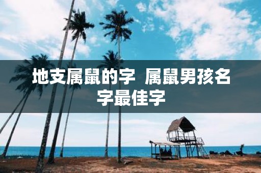 地支属鼠的字 属鼠男孩名字最佳字