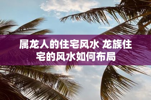 属龙人的住宅风水 龙族住宅的风水如何布局