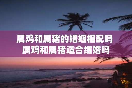 属鸡和属猪的婚姻相配吗 属鸡和属猪适合结婚吗