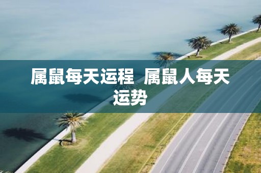属鼠每天运程 属鼠人每天运势