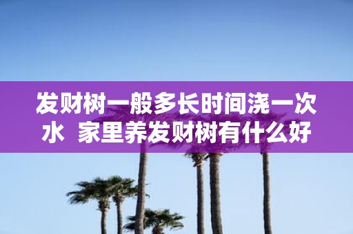发财树一般多长时间浇一次水 家里养发财树有什么好处
