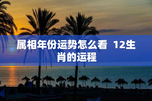 属相年份运势怎么看 12生肖的运程