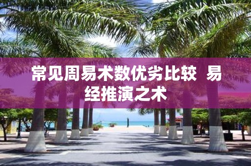 常见周易术数优劣比较 易经推演之术