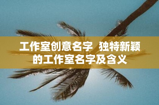 工作室创意名字 独特新颖的工作室名字及含义