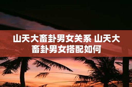 山天大畜卦男女关系 山天大畜卦男女搭配如何