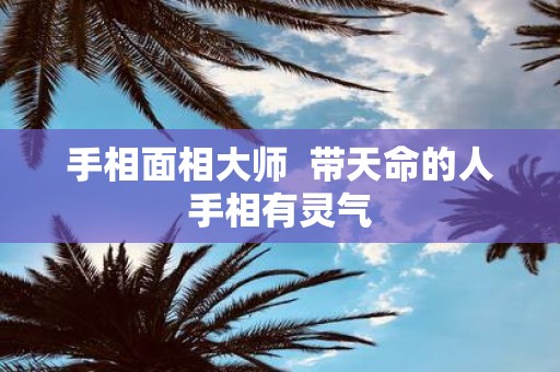 手相面相大师 带天命的人手相有灵气