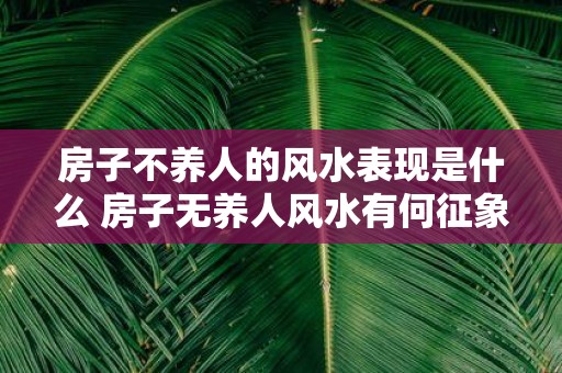 房子不养人的风水表现是什么 房子无养人风水有何征象