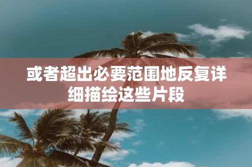 或者超出必要范围地反复详细描绘这些片段