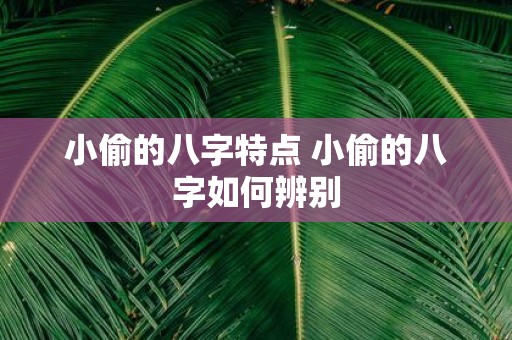 小偷的八字特点 小偷的八字如何辨别