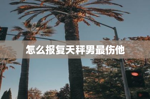 怎么报复天秤男最伤他