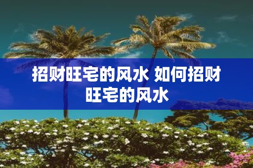 招财旺宅的风水 如何招财旺宅的风水